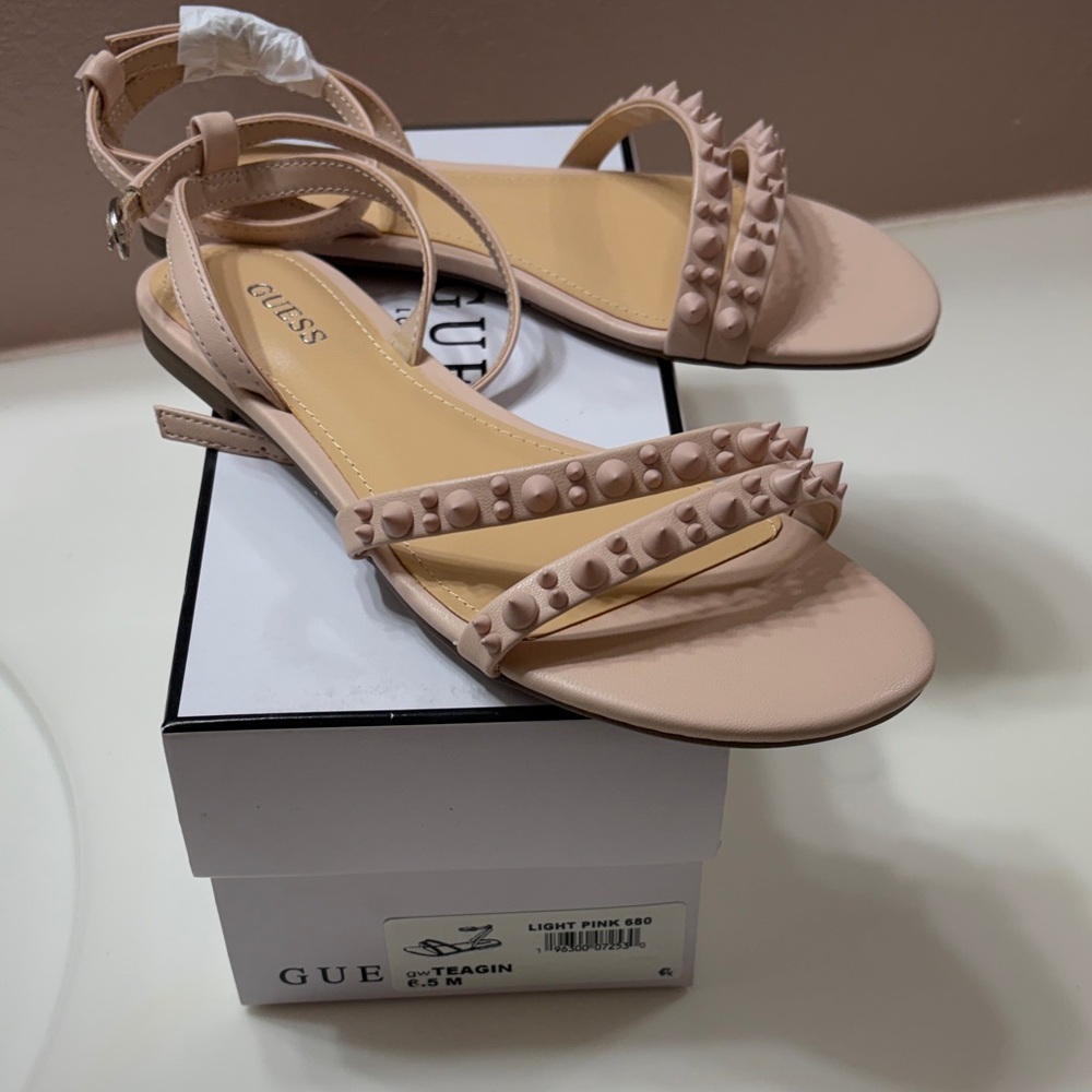 Guess Blush Pink Studded Sandals